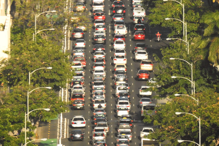 Yes, there’s traffic in paradise too. Honolulu, Hawaii was once ranked as the second most congested city for traffic, after L.A. Image via Flickr