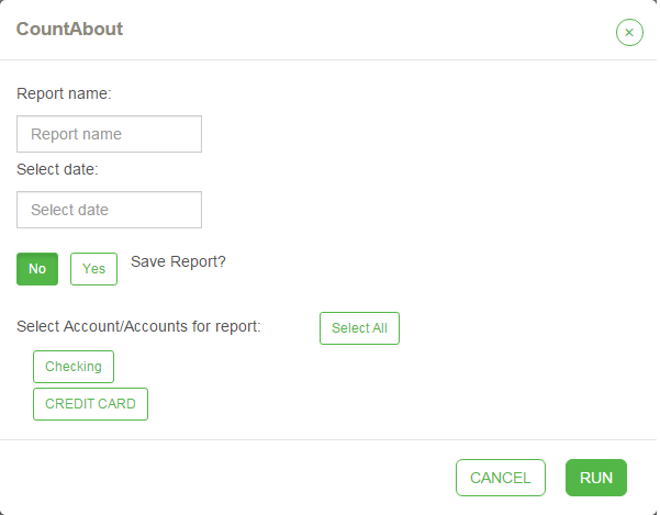 Countabout Account Report